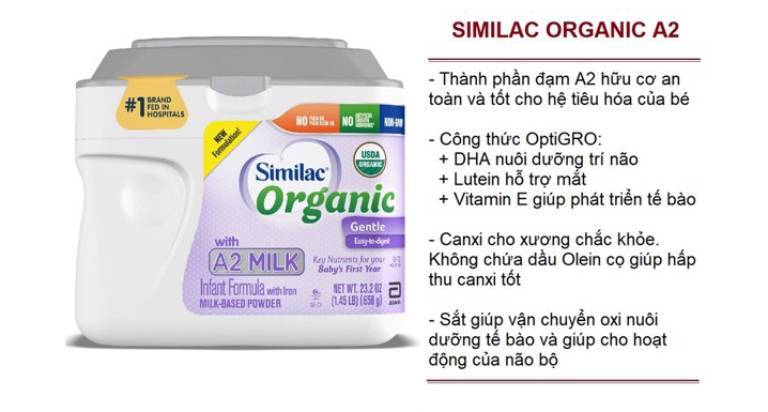 Similac Organic Gentle with A2 Milk Infant Formula