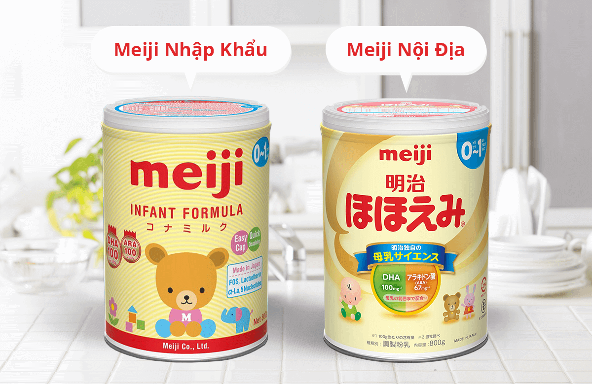 Sữa Meiji nhập khẩu và xách tay